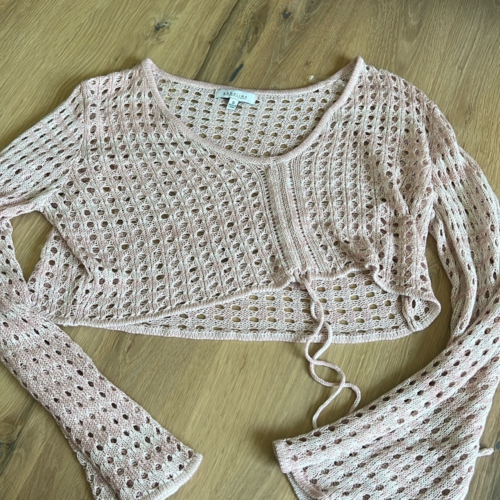 cropped knit sweater